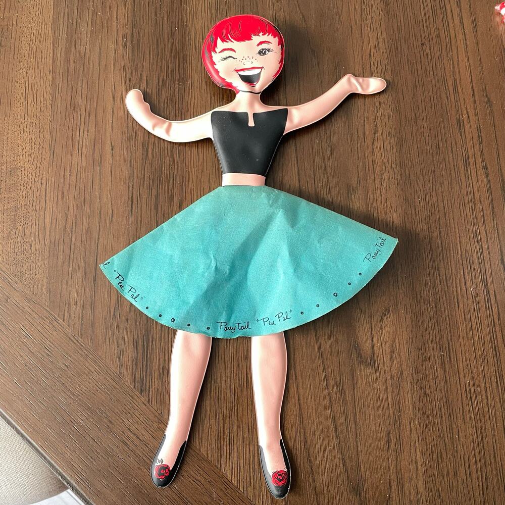 Vintage Ponytail Pen Pal Autograph Doll Vinyl Bendable RARE 1950s Pony Tail FLAW